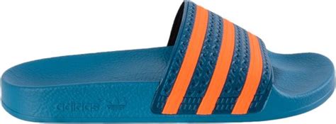 blauw oranje adidas slippers